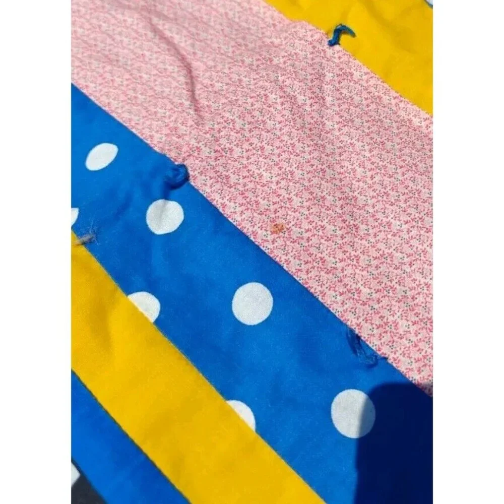 Vintage Mickey Minnie Mouse Quilt Disney Baby Crib Blanket Comforter 48